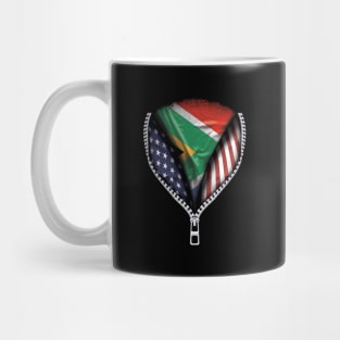 South African Flag  South Africa Flag American Flag Zip Down - Gift for South African From South Africa Mug